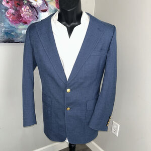 VTG Austin Reed Navy Blazer 40R With Original Tags and Gold Crest Buttons